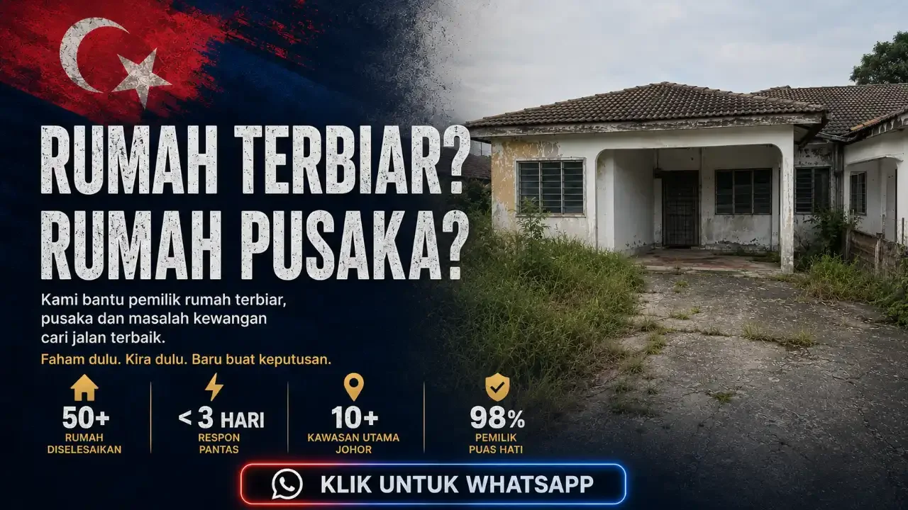 Rumah terbiar atau rumah pusaka di Johor, klik untuk semak situasi